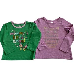 Bundle of 2 The Children’s Place Toddler Girls Long Sleeve Shirt Size 4T